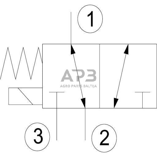 Elektrinis hidraulinis vožtuvas 3/2 SV082302 12VDC A04, SV082302001 2