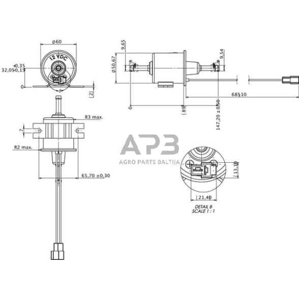 Elektrinė kuro pompa RE535717KR 2