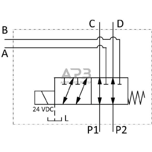 Elektrinis eigos vožtuvas 6/2-1/2 24 VDC, 6224AK10114 4