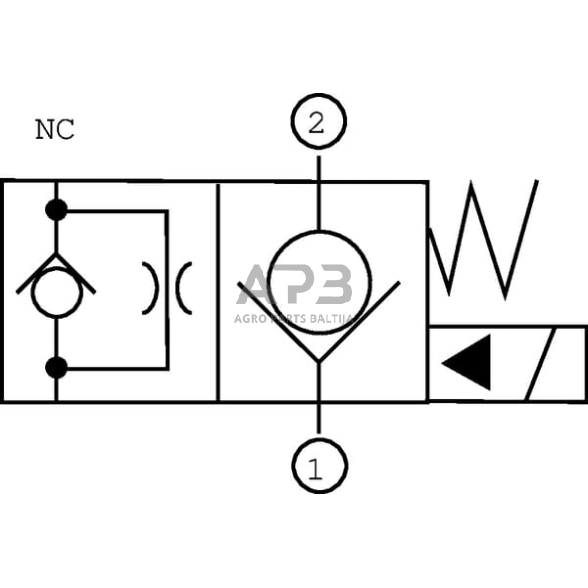 Elektrinis hidraulinis vožtuvas 2/2 SVP08NC 12VDC A06, SVP08NC001 2