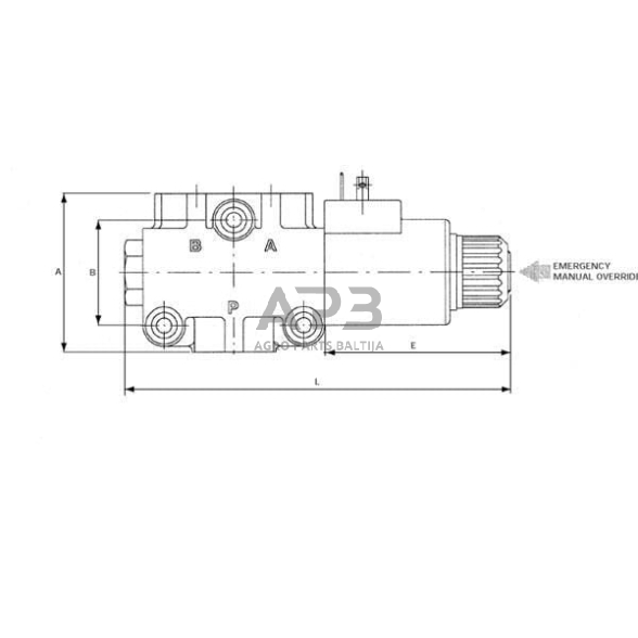 Elektrinis hidraulinis vožtuvas 3/2 12v DC 10-3A-G-08-1, DFE103003 2