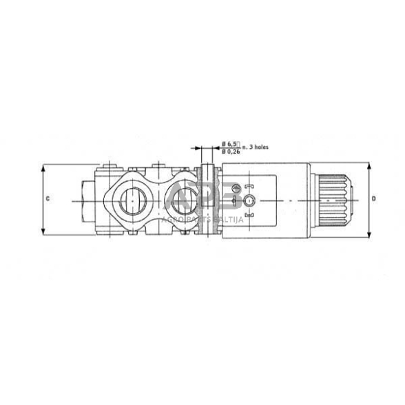 Elektrinis hidraulinis vožtuvas 3/2 12v DC 10-3A-G-08-1, DFE103003 3