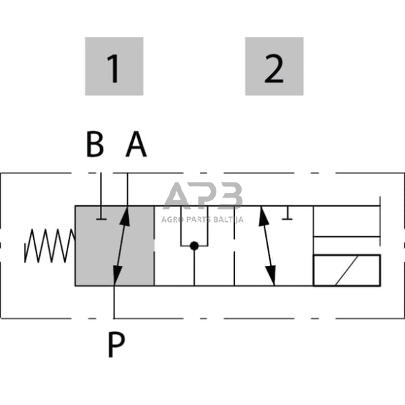 Elektrinis hidraulinis vožtuvas 3/2 12v DC 20 3A G 12 1, DFE203005 1