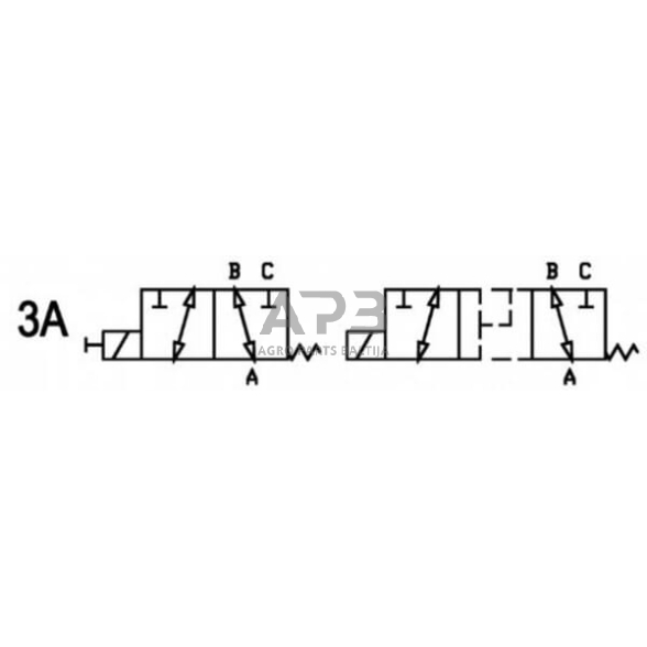 Elektrinis hidraulinis vožtuvas 3/2 24VDC FP-D1-3-E-G3/8-3A-I-B-A, FPD13EG383AIBA 2