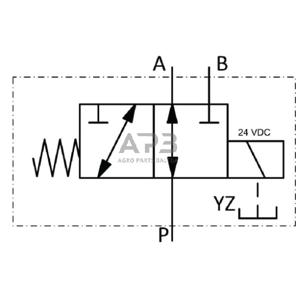 Elektrinis hidraulinis vožtuvas 3/2-3/4-24 VDC, 3224AK10063 5