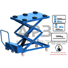 EV baterijų hidraulinis keltuvas (žirklinis) 1t, 220V