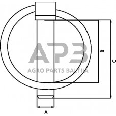 Fiksatoriai žiediniai 50 vnt. 4,50 mm x 33,00 mm LP4533KR