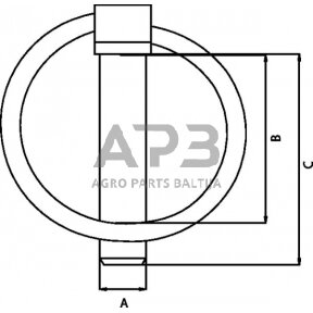 Fiksatoriai žiediniai 50 vnt. 9,00 mm x 63,00 mm LP90KR