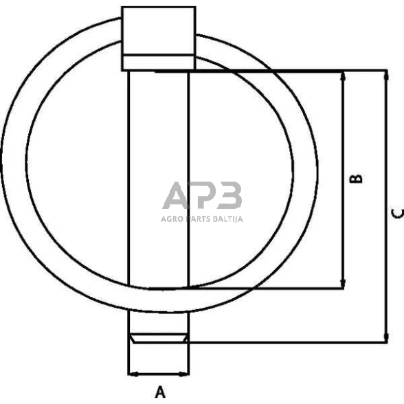 Fiksatoriai žiediniai 50 vnt. 10,00 mm x 46,00 mm LP1050KR 1