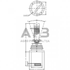 Frontalinio krautuvo valdymo svirtis (2 Serija) 162F1311, PVRE162F1311