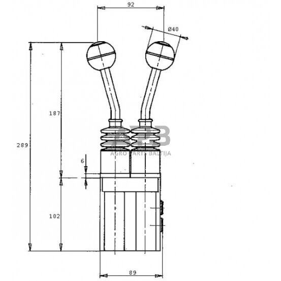 Frontalinio krautuvo valdymo svirtis SV20-1-B01-G001A, SV201B01G 1