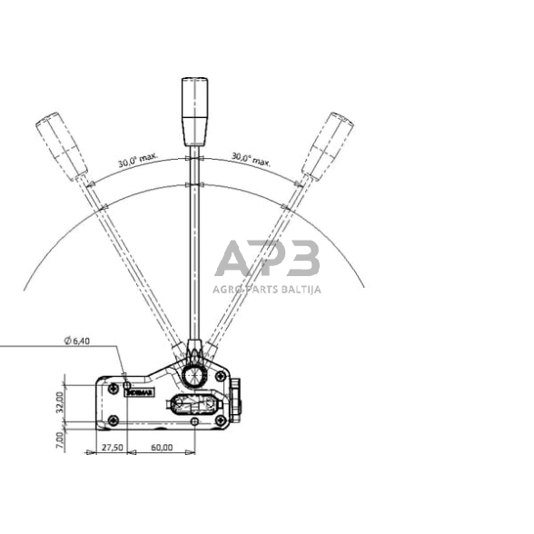 Frontalinio krautuvo valdymo svirtis IMSL3076RL 4