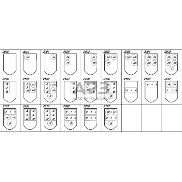 Frontalinio krautuvo valdymo svirtis Prof 162F1104, PROF162F1104 3