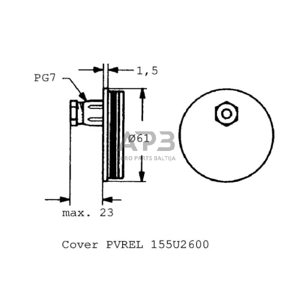 Frontalinio krautuvo valdymo svirtis PVREL 155U2606, PVREL155U2606 5