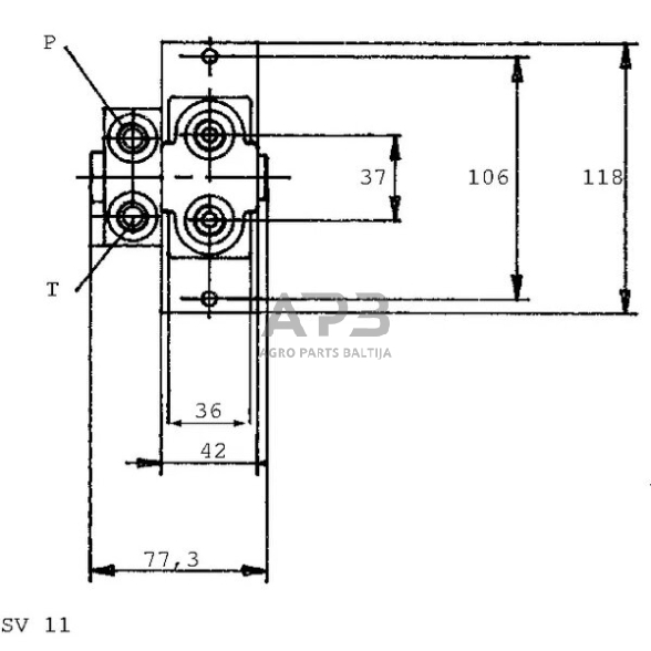 Frontalinio krautuvo valdymo svirtis SV10-B/01G-056A-00, SV10B01G056 SV10 3