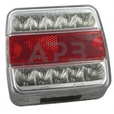 Galiniai žibintai LED, 1W, kvadratas, 12V, 106x35x98mm, 18 LED, gopart LA99190GP