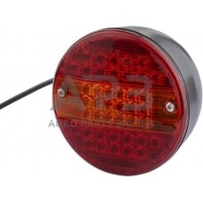 Galiniai žibintai LED, apvalus, 24V, raudona/oranžinė, Ø 140mm, 42 LED, Hella 2SD001685347