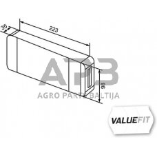 Galiniai žibintai LED, stačiakampis, 9/30V, raudona/gintarinė, 223x35x98mm, 27 LED, Hella ValueFit 2VA357020011