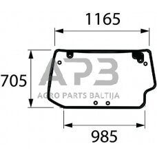 Galinis kabinos stiklas 00121438030N