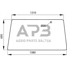 Galinis kabinos stiklas viršutinis 178810051110N