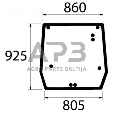 Galinis kabinos stiklas viršutinis 5089562N