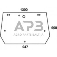 Galinis kabinos stiklas viršutinis D6722A