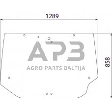 Galinis kabinos stiklas viršutinis D7327