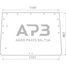 Galinis kabinos stiklas viršutinis D8506