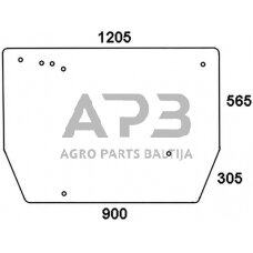 Galinis kabinos stiklas Zetor POST 1995, 10368441N