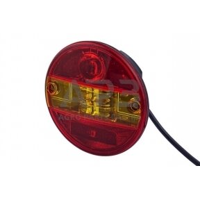 Galiniai žibintai LED, apvalus, 12/24V, raudona/geltona, 4 LED, Hella 2SD344100001