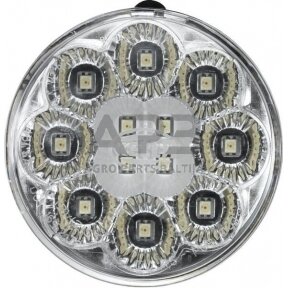 Galiniai žibintai LED, apvalus, 12V, Ø 66mm, 12 LED, Hella 2SB009001401