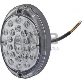 Galiniai žibintai LED, ovalus, 12/24V, transparent, 24 LED, Hella 2SD343390011