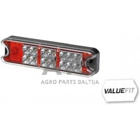 Galiniai žibintai LED, stačiakampis, 10/30V, raudona/geltona, 191x28x50mm, 18 LED, Hella ValueFit 2VA357021001