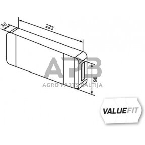 Galiniai žibintai LED, stačiakampis, 9/30V, raudona/gintarinė, 223x35x98mm, 27 LED, Hella ValueFit 2VA357020011