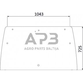 Galinis kabinos stiklas 3203101N