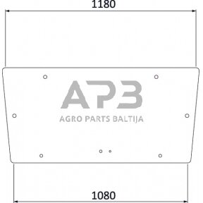 Galinis kabinos stiklas viršutinis D6908A