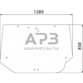 Galinis kabinos stiklas viršutinis D7327