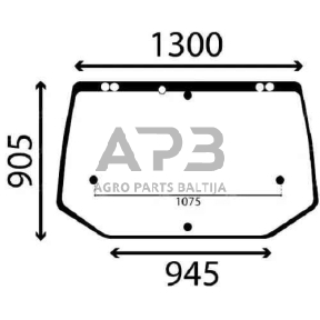 Galiniai kabinos stiklai žemės ūkio technikai