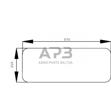 Galinis kabinos stiklas apatinis D6968