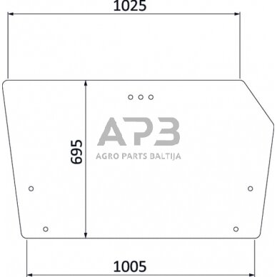 Galinis kabinos stiklas viršutinis Deutz  04352383N