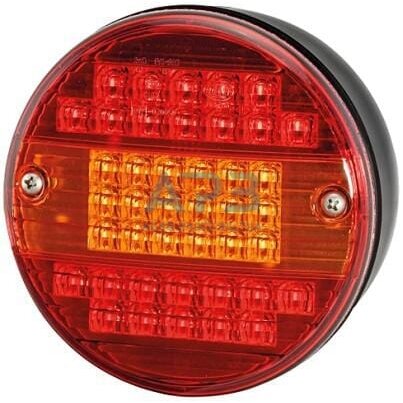 Galiniai žibintai LED, apvalus, 24V, raudona/oranžinė, Ø 140mm, 42 LED, Hella 2SD001685347 5