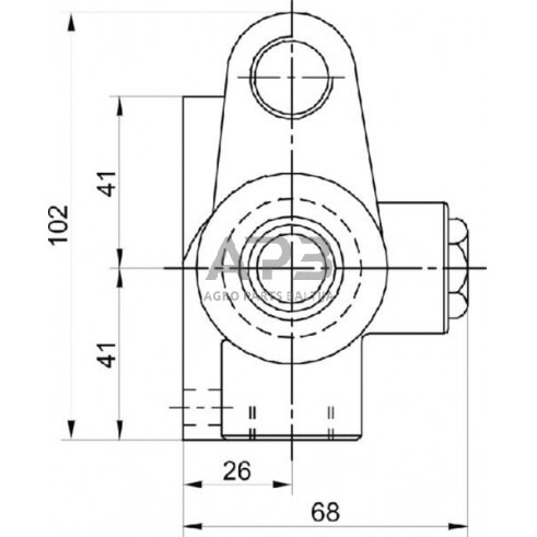 Galinis uždarymo vožtuvas 1/2" VFC-TS-NO VFCTS12 3