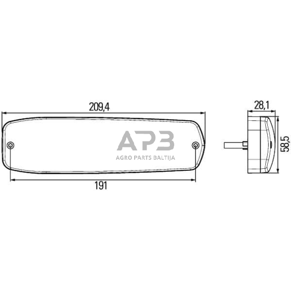 Galiniai žibintai LED, stačiakampis, 12/24V, 24 LED, Hella 2SD343910001 6