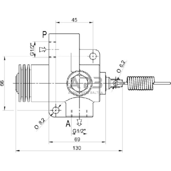 Galinis uždarymo vožtuvas 1/2" VFC-TS-NO VFCTS12 5