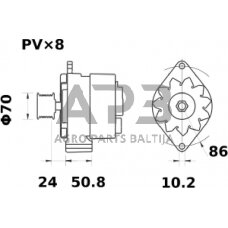 Generatorius Mahle 14V 120A MG1046