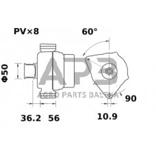 Generatorius Mahle 14V 150A MG851