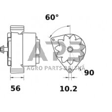 Generatorius Mahle 14V 45A MG563