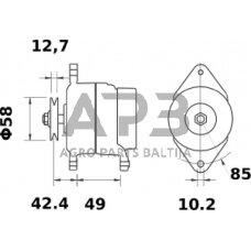 Generatorius Mahle 14V 85A MG1045