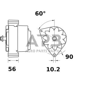 Generatorius Mahle 14V 45A MG563 1