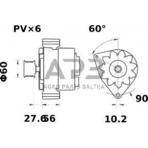 Generatorius Mahle 14V 120A MG1039